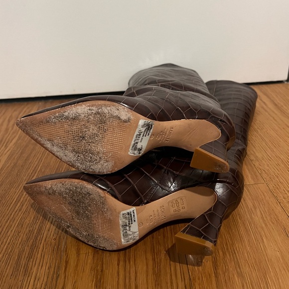 Schutz Chocolate Croc Boots - Picture 5 of 5